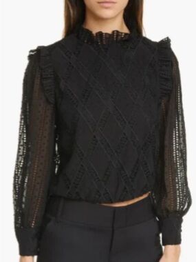 Alice + Olivia Alice and Olivia Jos Cropped Blouse